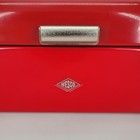 Wesco Single Grandy Bread Box Red German Made Steel Bin Retro Design Powder Coat