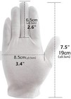 4 Pairs White Cotton Gloves Medium Size 7 5   Film  Coins  Cd dvd Handling