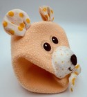 Vintage 1986 Fisher Price Bear Animal Grabber Plush Baby Toy Rattle 1310 Dot 80s