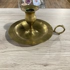 Vintage Brass Candle Stick Holder Tarnished Patina Taper