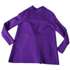 Talbots Petites Purple Pure Merino Wool Knit Blazer Jacket Pockets Size P