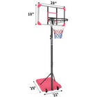 Adjustable Basketball Hoop 5 6-7ft-portable Goal System With Wheels For Indoor
