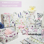 60 Sheets Floral Tissue Paper  Vintage Wildflower Gift Wrapping Tissue Paper For