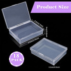 18 Pack Clear Playing Card Cases  3 7 X 2 7 X 0 9 In Plastic Deck Box With Snap