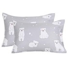  Polar Bear Pillowcase Cartoon Animal Printed Brushed Microfiber Pillowcases 