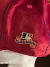 Vintage Rare Velvet Boston Red Sox Fitted Sz 7 5 8 By American Needle Vtg Mlb