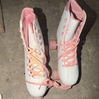 Roller Derby Lyric White   Pink Quad Roller Skates Women   s Size 7