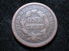 1844 Large Cent   Braided Hair   Free Shipping