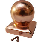 3 5  X 3 5  Solid Copper Ball Post Cap For True actual 3 5  X 3 5  Wood Posts