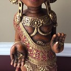 Vintage  Antique    Carved Wooden Hindu asian God shiva Sculpture  22    T