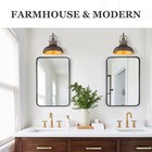 Zeyu 11  Farmhouse Gooseneck Barn Light  Vintage  Bronze Finish  016-1b Orb