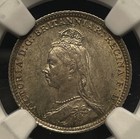 1888 Victoria Great Britain Groat Fourpence 4 Pence Jubilee Head Coin Ngc Ms64