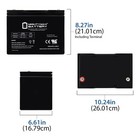 Mighty Max 12v 75ah Internal Thread Battery For Permobil M300 Ps Jr Wheelchair