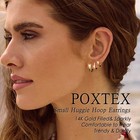 Poxtex Small 14k Gold Plated Huggie Hoop Earrings Set Small  Gold-moon Hoop
