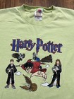 Harry Potter Youth Graphic Shirt Vintage 90s Green Rare Kids 10 12 Medium Wizard