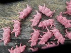 Lot Of Miniature Pig Figurines Mini Cute Small Tiny Vintage Pigs