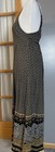 70s Nina Piccalino Floral Maxi Dress Sz 10 Beige Gray Sleeveless Usa Made Boho