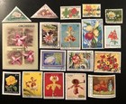 56 Topical Stamps  Flowers Around The World   Great Variety   Color     lot 131 