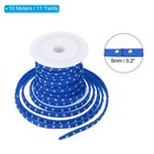 32 8ft Studded Faux Suede Cord Rope For Jewelry Making  Blue Silver