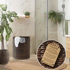 Half Moon Laundry Hamper Clothes Basket With Lid   Liner  Woven Hyacinth Wicker
