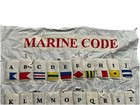 Vintage Maritime Signal Marine Code 40 Flags Full Set Fabric Holder W pockets