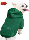 Pet Dog Cold Weather Coat With Pocket Winter Dog Hoodie Warm Puppy Clothes For