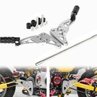 Monkey 125 Foldable Rear Passenger Footrest Foot Pedal Pegs Compatible Silver