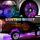 14 5  Rgb   Chasing Flow Row Led Wheel Ring Rim Lights For Truck Car Set 2024