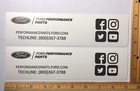 Lot Of 2 Ford Performance Decal Toolbox Sticker Set Oval Logo Shelby Mustang