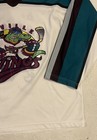 Vintage Danville Wings Hockey Jersey Signed White Green Shirt Athletic Rare