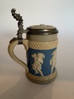Antique Villeroy   Boch Mettlach Stein  171    twelve Months     25l 1892 Cameo Blue