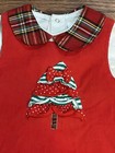 Nursery Rhyme Christmas Tree Jumper Dress   Top Baby Girl 6-9m Red Cord Plaid