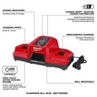 Milwaukee Tool 48-59-1815 M18 Dual Bay Simultaneous Super Charger
