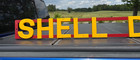 Vintage  shell Dealer  Heavy Cast Iron   Steel Dealer Sign  rare  57 x 5 