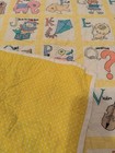 Vintage Handmade Baby Abc Crib Quilt Cotton Animals Blanket 32    X 41   