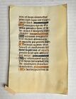 Circa 1460 Medieval Illuminated Manuscript Book Of Hours Vellum Leaf France