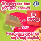 Mt Products Brown Cookie Boxes -  8  X 8  X 2 5  Bakery Boxes - Pack Of 10