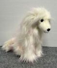 Afghan Hound Dog 10  Plush Stuffed Animal Purely Luxe Pink White