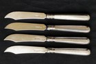 Antique Russian Imperial  84 Silver Dessert Knifes Set Of 4