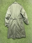 Vintage Wwii Army Heavy Trench Coat Mens Medium Wool Liner Ironsides Patch