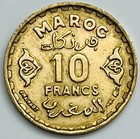 Ah1371-1952 Morocco 10 Francs Y  41 Circulated Condition