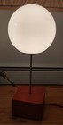 Gorgeous Unique Vintage Mid Century Modern White Glass Globe Orb Table Lamp