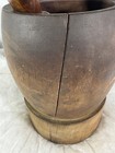 Antique Carved Wood Primitive Early Mortar And Pestle Apothecary Heavy