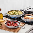Cuisinart Stainless Steel 5-piece Skillet Fry Pan Set  8   10   12   Tri-ply New