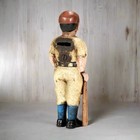 Baseball Slugger Cast Iron Coin Bank With Painted Antique Finish  6 5  X 1 5  