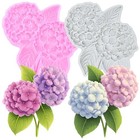 Hydrangea Flower Fondant Silicone Molds For Cake Decorating Cupcake Topper