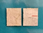 Antique Pair Of 2c Sought After Qv Ceylon Stamps Pale brown Used 