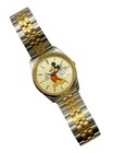 Vintage Disney Lorus Mickey Mouse Watch Moving Hands Gold Silver Tone Bracelet