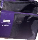 2 Tumi For Delta Travel Pouch amenity Kit Navy Black Color 2 Pack