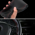 Diy Leather Car Steering Wheel Cover With Needles Thread Stitch Wrap